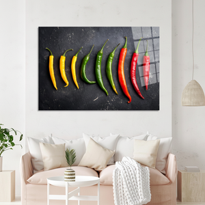 Impresión en lienzo vibrante: Obra de arte abstracta moderna para decoración contemporánea, arte en vidrio templado - Product Image 2