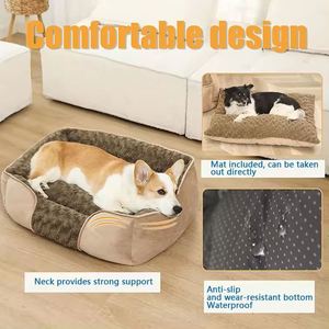 Muestra gratuita de cama para mascotas personalizada, de felpa suave, lavable, con cojín térmico para invierno, para perros y gatos. - Product Image 3