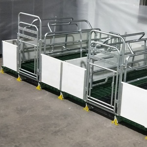 Đôi Lợn <span class=keywords><strong>Farrowing</strong></span> <span class=keywords><strong>Crate</strong></span> Cho Hai Gieo Với PVC Plank Hàng Rào Lồng Động Vật - Product Image 1