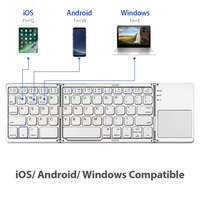 Mini clavier BT pliant chaud Mini clavier pliable BT pour PC Touchpad clavier pliant sans fil Portable