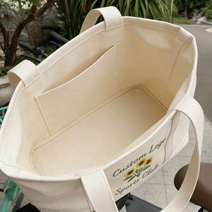 Bolsa de Compras de Lona de Algodón Reutilizable Ecológica Personalizada con Bordado de Logotipo Personalizado - Product Image 3