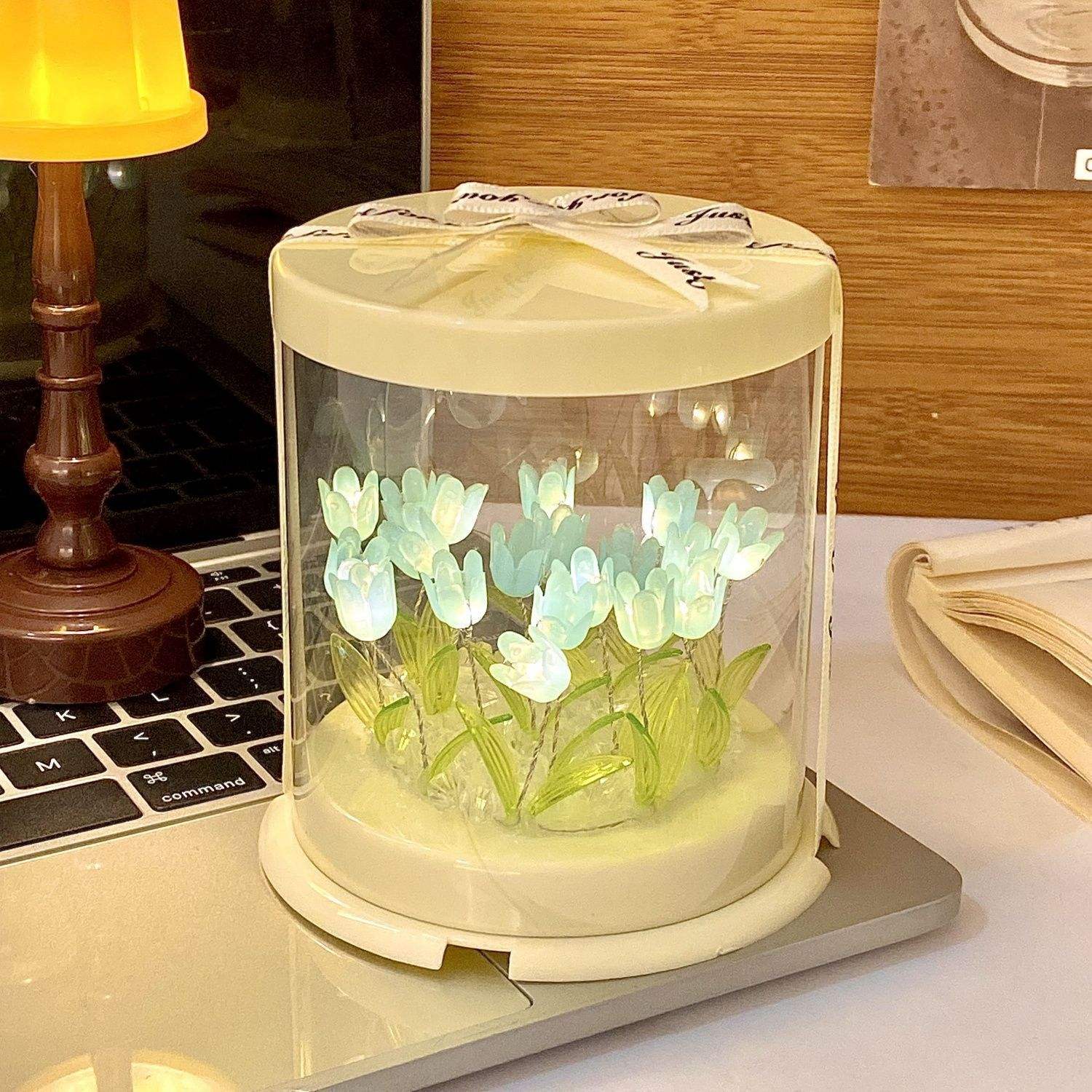 19 pétales de gelée bleue + boîte à gâteau