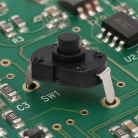 Interrupteur à bouton-poussoir autobloquant SUDA KAN-5M 1A 250VAC DPDT 1NO1NC, fiche 2 broches, montage sur circuit imprimé plat en plastique, IP40, pour appareils électroménagers numériques