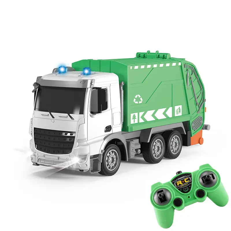 Uzaktan kumanda araba çocuk model kamyon diecast çöp plastik kamyon bebek oyuncak araba