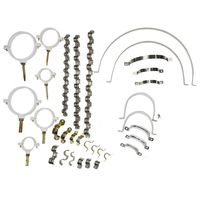 Collier de serrage en P pour tuyaux, en acier inoxydable 201, avec support de fixation à un trou pour tubes et vis