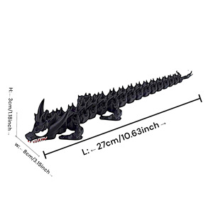 Vashine imprimé en 3D PLA venin Dragon jouets colorés dessin animé drôle créatif 30cm Dragon impression 3D figurine animaux jouets - Product Image 6