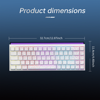Ajazz NK68 Kabelgebundene Mechanische Gaming-Tastatur RGB-Hintergrundbeleuchtung Ergonomische Tastenkappen Englisches Layout für PC Laptop Gamer
