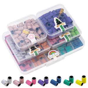 Kit de têtes de ponçage et mandrins pour ponceuse à ongles, couleurs assorties, accessoires de polissage pour manucure et pédicure, vente en gros - Product Image 3
