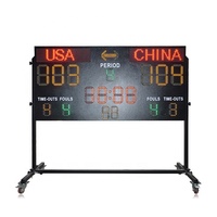 Marcador de Baloncesto LED Gigante para Exteriores, Impermeable, de 2m 3m, Portátil, Inalámbrico, con Pantalla Digital de 7 Segmentos y Control Inalámbrico