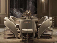 Chaise de salle à manger moderne haut de gamme en acier inoxydable, design italien, adaptée aux villas de luxe, aux hôtels et aux maisons.