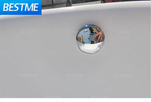 ทนทานรอบอ่างอาบน้ำขนาด1550มิลลิเมตรห้องน้ำพื้นผิวที่เป็นของแข็งอ่างอาบน้ำอิสระสีแดงอะคริลิวงกลมอ่างอาบน้ำ - Product Image 4