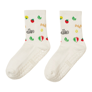 <span class=keywords><strong>Chaussettes</strong></span> de sport et de yoga pour femme, nouvelle conception ODM, couleurs personnalisées, antidérapantes, avec logo, motif jacquard mignon, pour la gym et le Pilates - Product Image 2