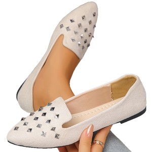 Nuove <span class=keywords><strong>Ballerine</strong></span> <span class=keywords><strong>Bianche</strong></span> da <span class=keywords><strong>Donna</strong></span> 2026 con Punta Affusolata, Slip-On con Cristalli e Pois, Leggere, Trendy, Casual e Comode per l'Autunno - Product Image 5