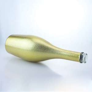 Bouteille <span class=keywords><strong>de</strong></span> spiritueux personnalisée <span class=keywords><strong>de</strong></span> luxe 750 ml à col long en verre avec bouchon en liège, placage or <span class=keywords><strong>haut</strong></span> <span class=keywords><strong>de</strong></span> <span class=keywords><strong>gamme</strong></span> pour brandy, tequila, vodka, <span class=keywords><strong>gin</strong></span> - Product Image 4