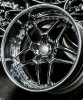 Nouvelles jantes en alliage forgé JDM JUWA chromées 2 pièces 18x9.5 5x112 5x120 5x114.3 Deep Dish pour Silvia pour GTR