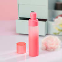 Bouteilles cosmétiques en plastique personnalisées en gros, couleur rose brillante/mate, pour flacons pulvérisateurs et emballages