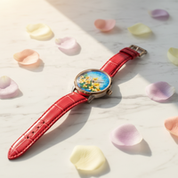 Montre de luxe, cadran argenté, plante, animal, fleur d'osmanthus, ailes de papillon, émail, montre mécanique pour homme et femme, cadeau