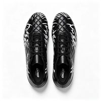 Chaussures de football unisexes pour adolescents à tige basse, tige synthétique, semelle intermédiaire en gel, crampons AG longs/cluster, chaussures de football professionnelles, doublure en mesh