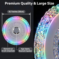 Plafonnier LED intelligent moderne 50 cm RGBW avec télécommande, 12 modes d'éclairage, pour chambre à coucher, en fer, lampe décorative 2027 Sunoro