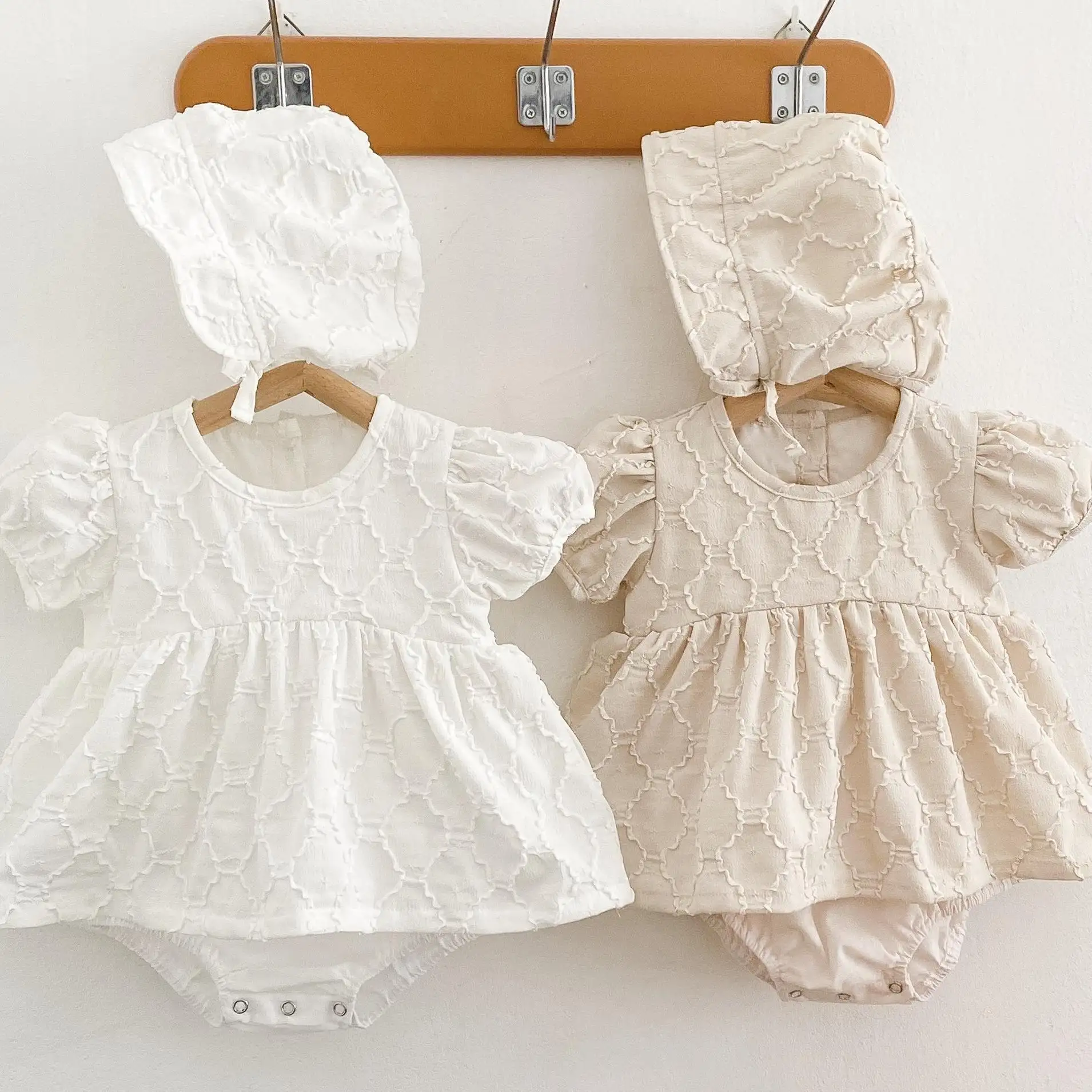 Baby Romper Kleding 2022 Baby Meisje Romper Baby Korte Mouwen Bloemen Meisje Rompertjes Pasgeboren Baby Katoenen Jurk