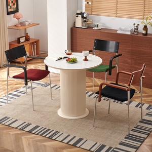 Silla de Comedor de Tela Estilo Vintage Serfen con Funda Suave, Diseño Retro Wabi-Sabi <span class=keywords><strong>para</strong></span> Restaurante y Cafetería - Product Image 4