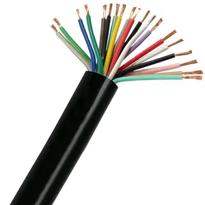 Cable Flexible de PVC Cable de transmisión de señal Mejor precio Cobre Sólido Aislado 100 pies Cables de alta calidad 19 núcleos 0,5mm Negro