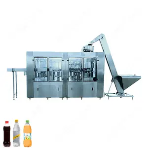 HY-DCGF 50-50-12 Automatic 3in1 Carbonated Drink PET Bottles Rinsing Washing Filling Capping Machine