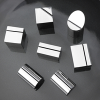 Penyangga Kartu Nama Silinder Minimalis Modern Polesan Cermin Stainless Steel, Penyangga Nomor Meja Emas, Penyangga Gambar Menu