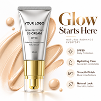 Krim BB Vegan Laris Manis, Krim Wajah Bernutrisi, Krim BB/CC Ringan, Meratakan Warna Kulit, Melembapkan, Primer Wajah Alami dengan SPF30