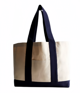 Sac fourre-tout en toile de coton avec logo personnalisé, style décontracté, bandoulière et poignée renforcée - Product Image 3