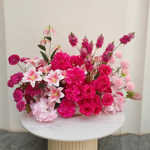 Natural Mixed <b>Artificial</b> <b>Flower</b> Arrangement Lavender Peony Delphinium Lily White Daisy Handmade Green Plant Wedding Centerpiece - Product Image 5