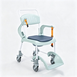 Factory Wholesale Bathroom Bathing Lift Chair <b>Plastic</b> PP Commode <b>Wheel</b> Chair Portable Toilet Patient Chair for Elderly Disabled - Product Image 6