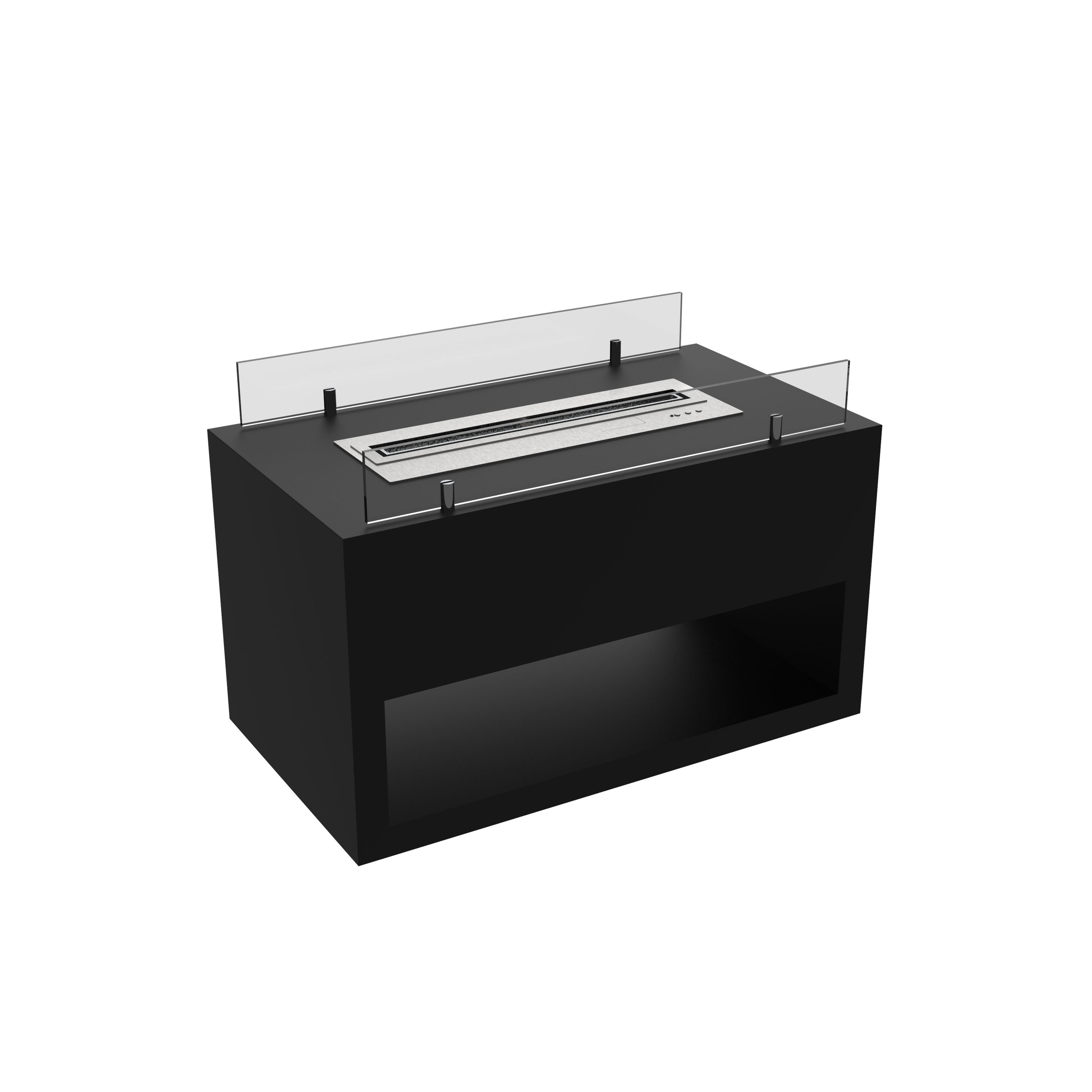 Usine Prix Style Moderne Table Basse En Marbre Blanc Électrique Cheminée À L'éthanol