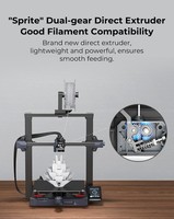 Para Impresora 3D Ender 3 S1 Plus FDM, Nueva Placa Base Silenciosa de 32 Bits con Sensor de Filamento USB y Auto-Nivelación CR-Touch de Doble Eje Z
