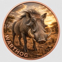 Монета из чистой меди 999 пробы, 1 унция, серия «Животные африканской саванны», с ярким цветом, высоким рельефом, УФ-эффектом, коллекционное издание