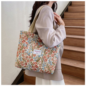 2025 New Arrival <b>Large</b>-Capacity Floral Print Shoulder <b>Bag</b> Ins-Style <b>Canvas</b> <b>Bag</b> for Women - Product Image 5