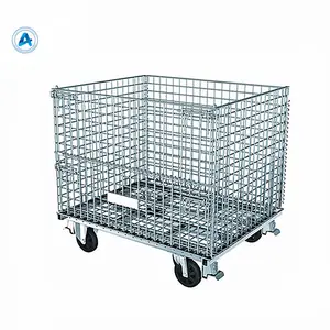 Cage de rangement pliable en acier galvanisé, 2 pièces, haute qualité Durable en utilisation à plusieurs espaces, Cage de stockage