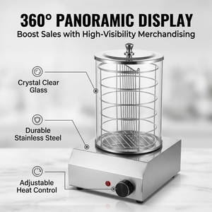 Single Hot Dog <b>Steamer</b> Stainless Steel 201 Food Steaming Machine Adjustable Temperature for Restaurant Hotel - Product Image 4