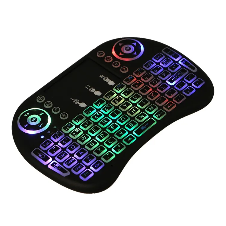 I8 backlit 2.4G teclado sem fio air mouse para Android TV caixa MINI PC mx3 c120