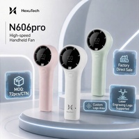 Ventilateur portable sans pales N606pro OEM ODM, affichage numérique, haute vitesse, refroidissement turbo, mini ventilateur USB rechargeable