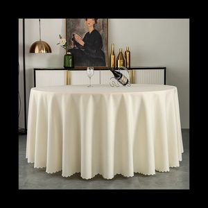 Wholesale <b>Round</b> Wedding Table Cloth Waterproof Party White <b>Tablecloth</b> for Banquet Events - Product Image 4