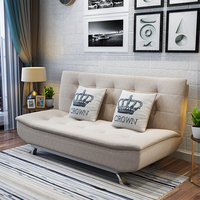 Sofá Cama Barato de Diseño Moderno de Tela de Dos Plazas Reclinable y Plegable para Sala de Estar