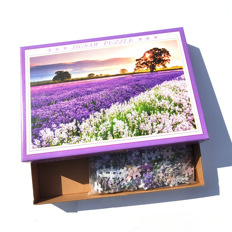 Высококачественный бумажный пазл на заказ, Прованс, лаванда, 1000 штук, пазл для взрослых