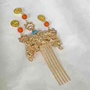 Pinza de Pelo con Flores Estilo Retro para Novia, Elegante Accesorio de Pelo con Perlas de Loto, Ideal para Bodas, Cumpleaños y Fiestas - Product Image 3