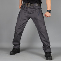 MAQVOB Hommes IX9 IX7 Pantalon Imperméable Softshell Pantalon Tactique Randonnée Chasse Cargo Multi Poches pour Printemps Automne Pantalon Long