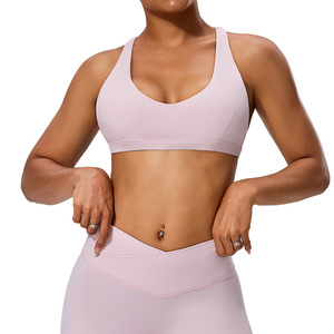 Summer Pure Desire Sports <b>Bra</b> Padded Halter Neck Yoga Fitness Training Top Breathable Quick Dry Four Way <b>Stretch</b> Women's - Product Image 3