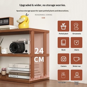 Máy tính để bàn lưu trữ giá văn phòng đa tầng cốc chủ nghiên cứu Bàn kệ nhà bếp Countertop Kệ sách nhỏ - Product Image 2