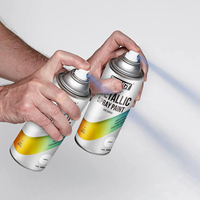 Peinture acrylique métallisée OEM/ODM 400ML Revêtement métallique noir brillant ou mat pour voiture/métal
