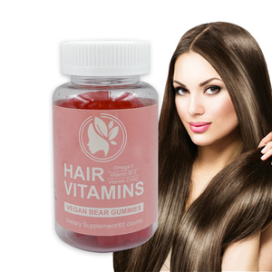 Gummies véganes au biotine et au collagène pour la beauté des cheveux, de la peau et des ongles, et le soutien contre la chute des cheveux chez l'adulte - Product Image 1