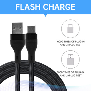 Precio barato de fábrica <span class=keywords><strong>Carga</strong></span> rápida 1M 2M Nylon Tipo C Cable Usb Teléfono <span class=keywords><strong>celular</strong></span> móvil Cable de <span class=keywords><strong>carga</strong></span> Cable de datos - Product Image 2